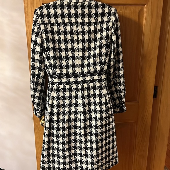 Larry Levine stylish trench  houndstooth style jacket - Picture 5 of 9